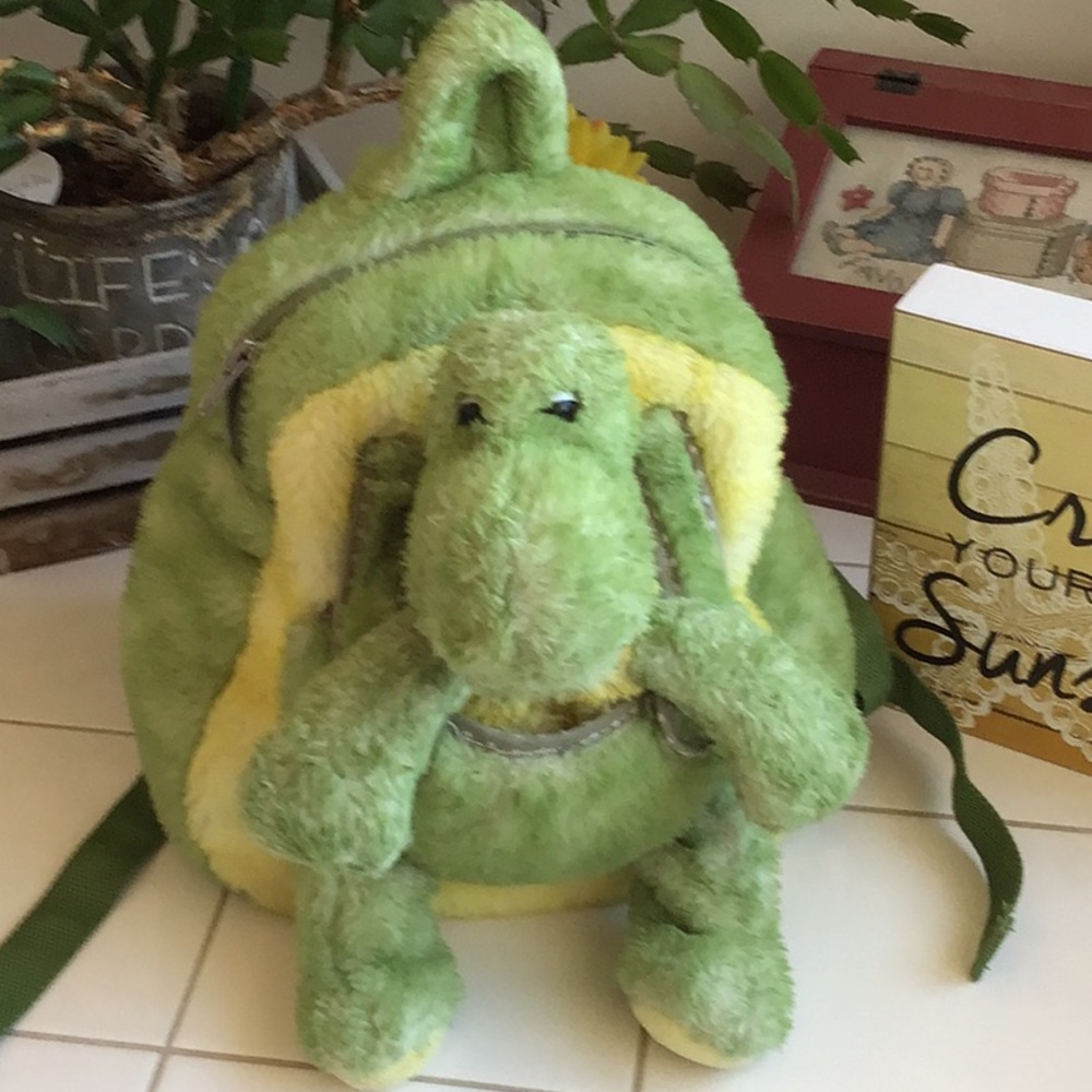Plush Turtle w/Removable Turtle Shell Backpack - Picture 2 of 7